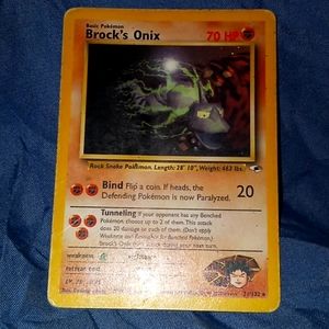 1995, 96, 98 Brock's Onix Pokemon Card